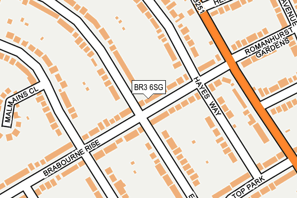 BR3 6SG map - OS OpenMap – Local (Ordnance Survey)