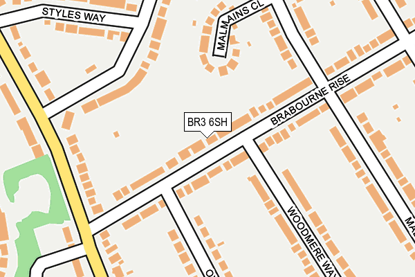 BR3 6SH map - OS OpenMap – Local (Ordnance Survey)