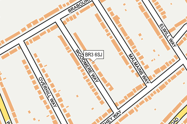 BR3 6SJ map - OS OpenMap – Local (Ordnance Survey)