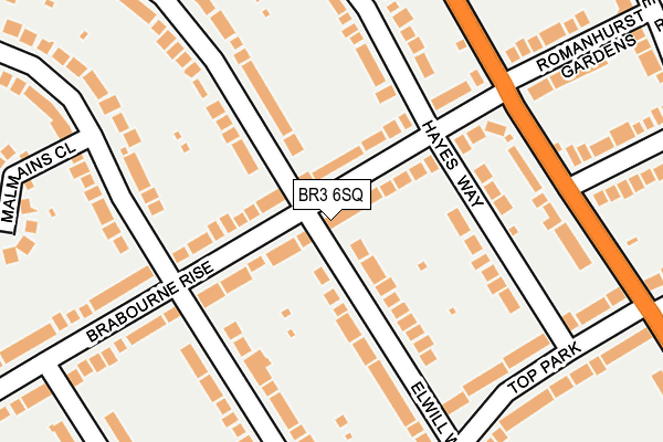 BR3 6SQ map - OS OpenMap – Local (Ordnance Survey)