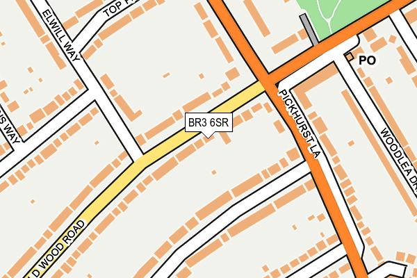 BR3 6SR map - OS OpenMap – Local (Ordnance Survey)
