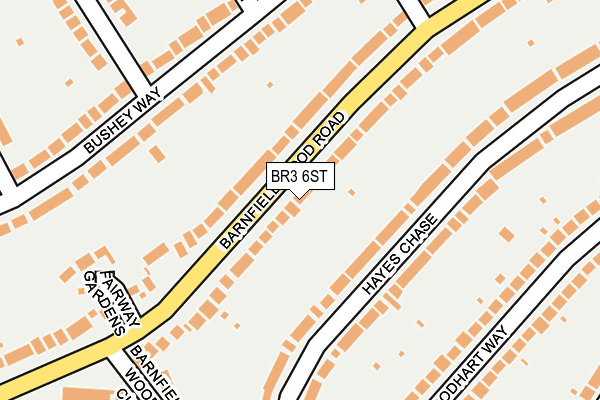 BR3 6ST map - OS OpenMap – Local (Ordnance Survey)