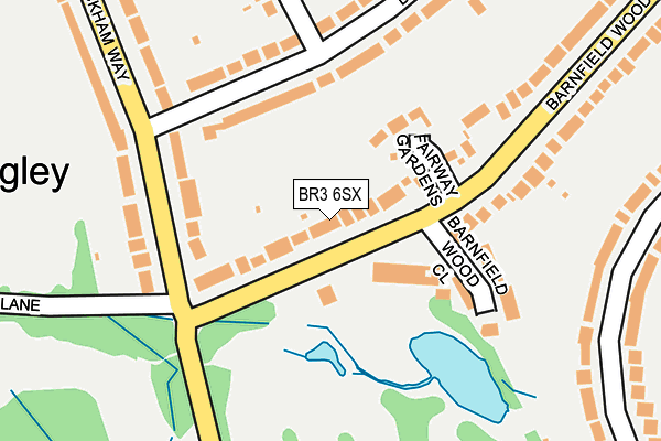BR3 6SX map - OS OpenMap – Local (Ordnance Survey)