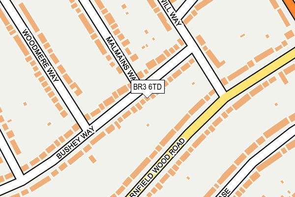 BR3 6TD map - OS OpenMap – Local (Ordnance Survey)