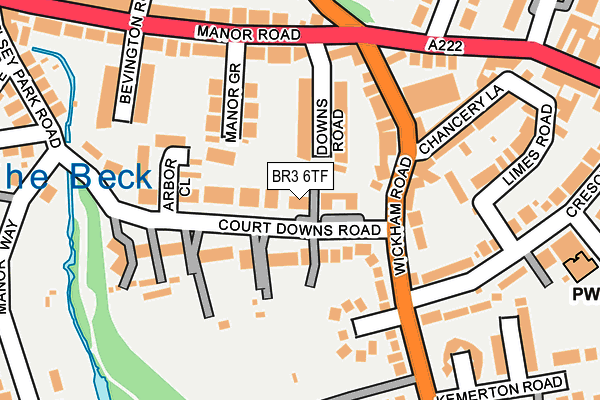 BR3 6TF map - OS OpenMap – Local (Ordnance Survey)