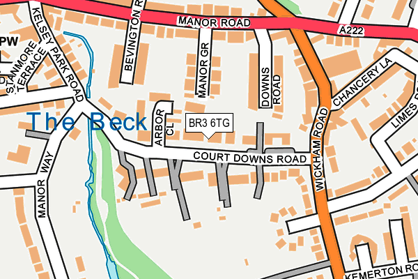 BR3 6TG map - OS OpenMap – Local (Ordnance Survey)