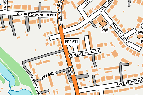 BR3 6TJ map - OS OpenMap – Local (Ordnance Survey)