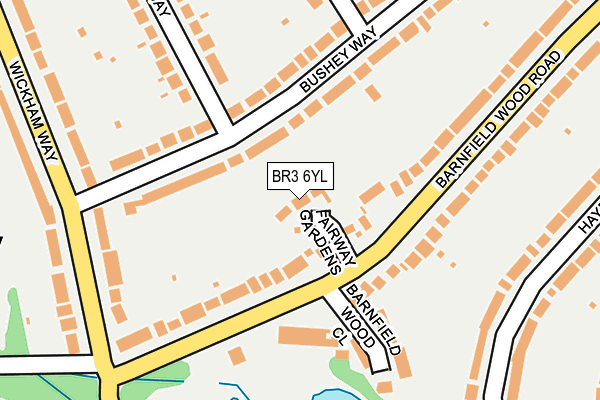 BR3 6YL map - OS OpenMap – Local (Ordnance Survey)