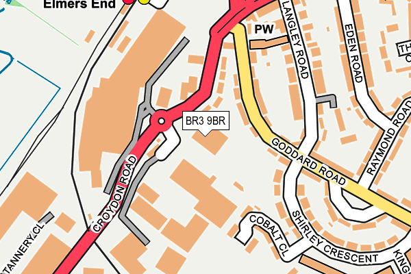 BR3 9BR map - OS OpenMap – Local (Ordnance Survey)