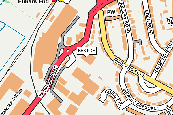 BR3 9DE map - OS OpenMap – Local (Ordnance Survey)