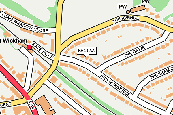 BR4 0AA map - OS OpenMap – Local (Ordnance Survey)