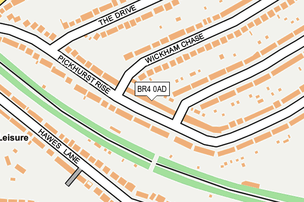 BR4 0AD map - OS OpenMap – Local (Ordnance Survey)