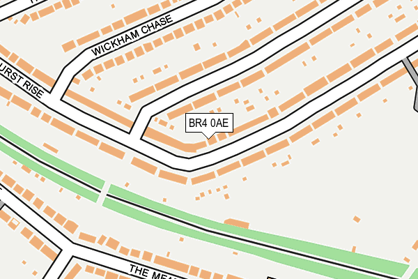 BR4 0AE map - OS OpenMap – Local (Ordnance Survey)