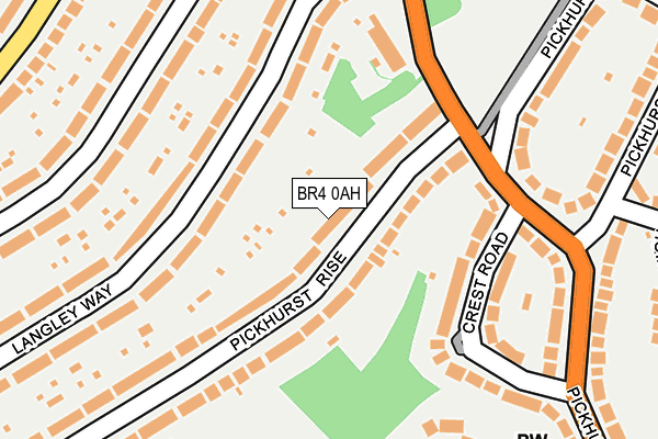 BR4 0AH map - OS OpenMap – Local (Ordnance Survey)