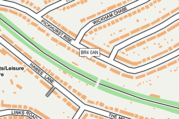 BR4 0AN map - OS OpenMap – Local (Ordnance Survey)