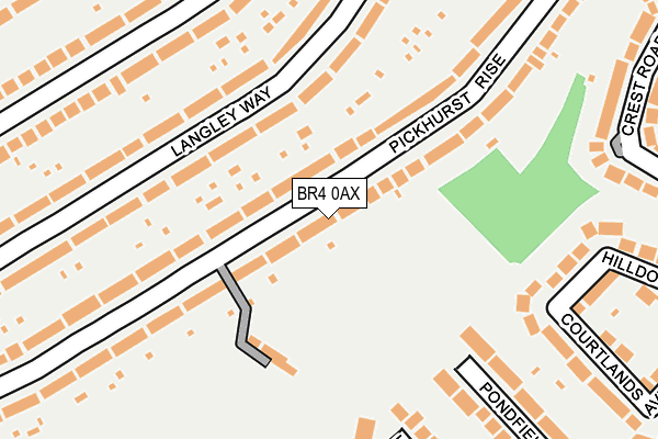 BR4 0AX map - OS OpenMap – Local (Ordnance Survey)