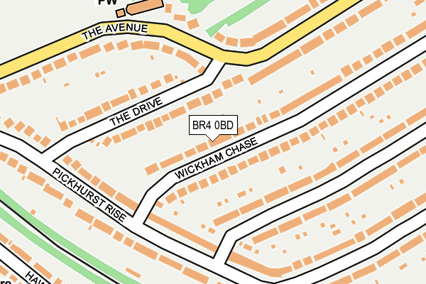 BR4 0BD map - OS OpenMap – Local (Ordnance Survey)