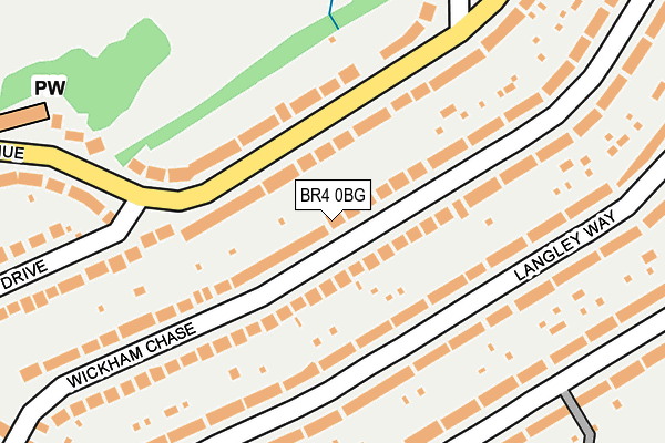 BR4 0BG map - OS OpenMap – Local (Ordnance Survey)