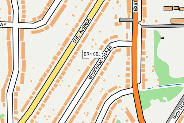 BR4 0BJ map - OS OpenMap – Local (Ordnance Survey)