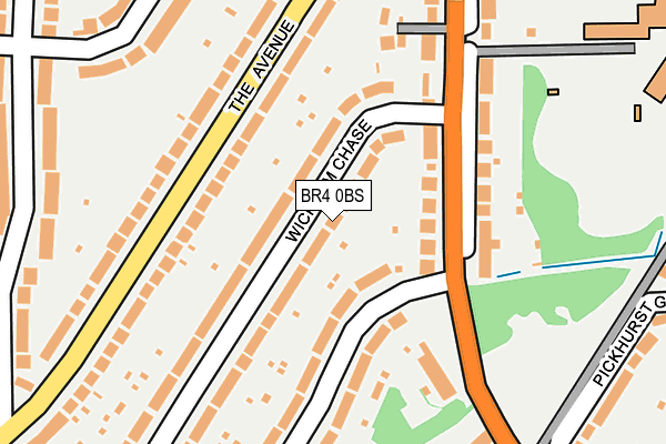 BR4 0BS map - OS OpenMap – Local (Ordnance Survey)