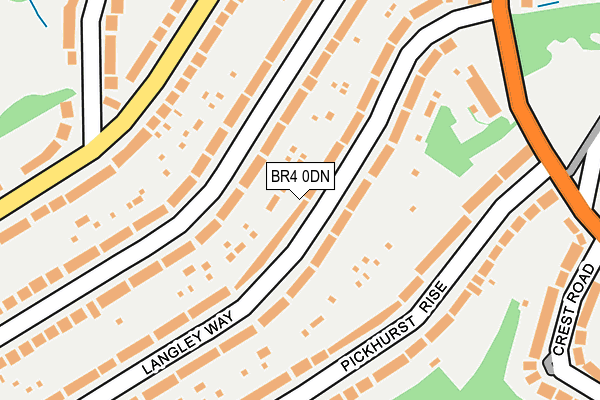 BR4 0DN map - OS OpenMap – Local (Ordnance Survey)