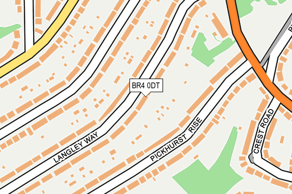 BR4 0DT map - OS OpenMap – Local (Ordnance Survey)