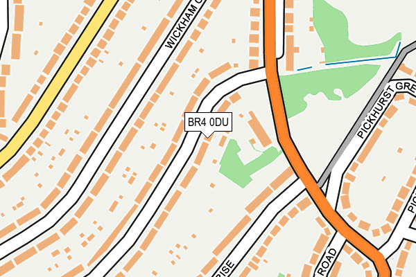 BR4 0DU map - OS OpenMap – Local (Ordnance Survey)