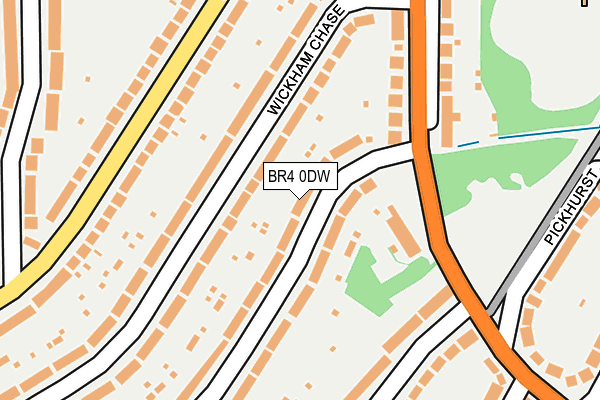 BR4 0DW map - OS OpenMap – Local (Ordnance Survey)