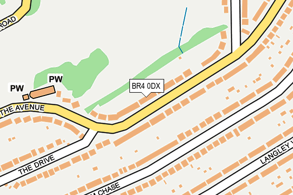 BR4 0DX map - OS OpenMap – Local (Ordnance Survey)