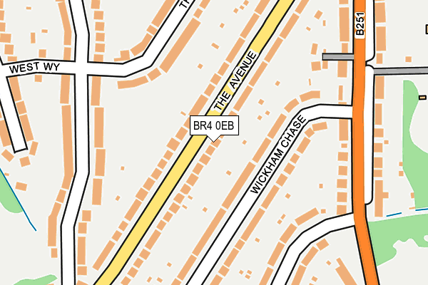 BR4 0EB map - OS OpenMap – Local (Ordnance Survey)
