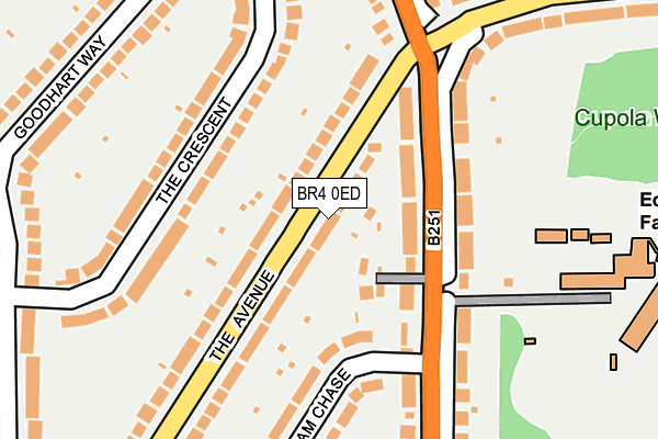 BR4 0ED map - OS OpenMap – Local (Ordnance Survey)