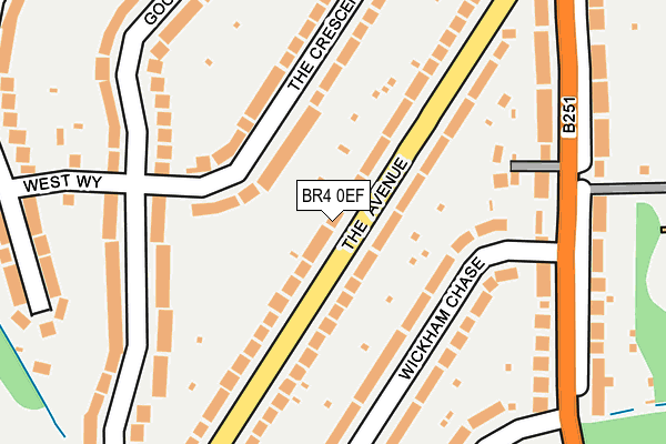BR4 0EF map - OS OpenMap – Local (Ordnance Survey)