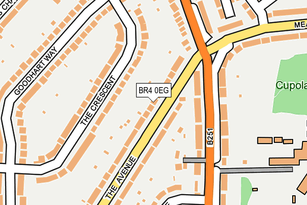 BR4 0EG map - OS OpenMap – Local (Ordnance Survey)