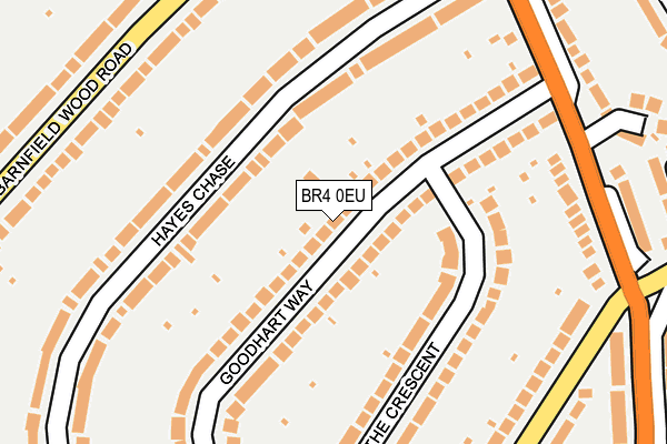 BR4 0EU map - OS OpenMap – Local (Ordnance Survey)