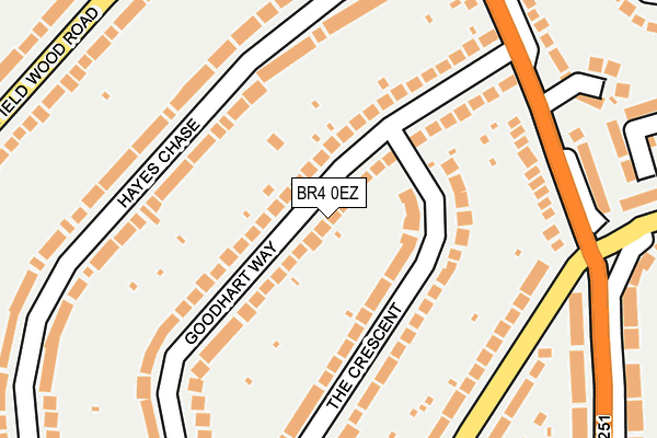 BR4 0EZ map - OS OpenMap – Local (Ordnance Survey)