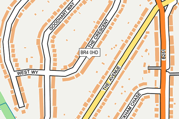 BR4 0HD map - OS OpenMap – Local (Ordnance Survey)