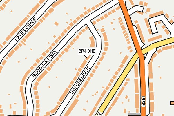 BR4 0HE map - OS OpenMap – Local (Ordnance Survey)