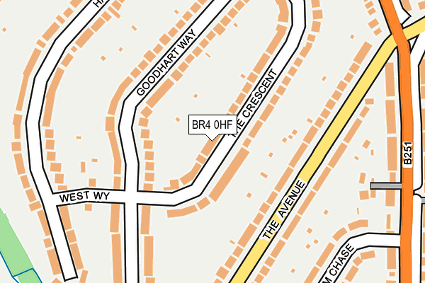 BR4 0HF map - OS OpenMap – Local (Ordnance Survey)