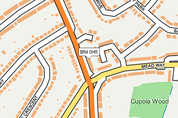 BR4 0HR map - OS OpenMap – Local (Ordnance Survey)