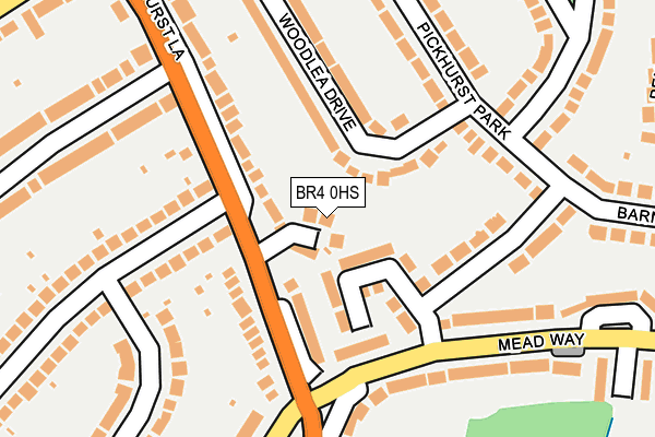 BR4 0HS map - OS OpenMap – Local (Ordnance Survey)