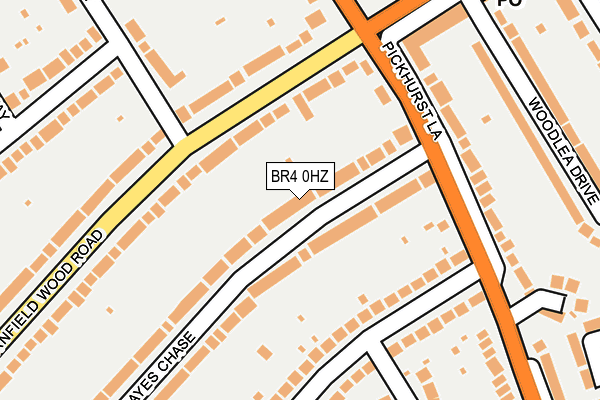 BR4 0HZ map - OS OpenMap – Local (Ordnance Survey)