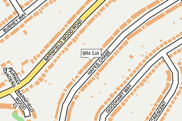 BR4 0JA map - OS OpenMap – Local (Ordnance Survey)