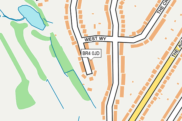 BR4 0JD map - OS OpenMap – Local (Ordnance Survey)