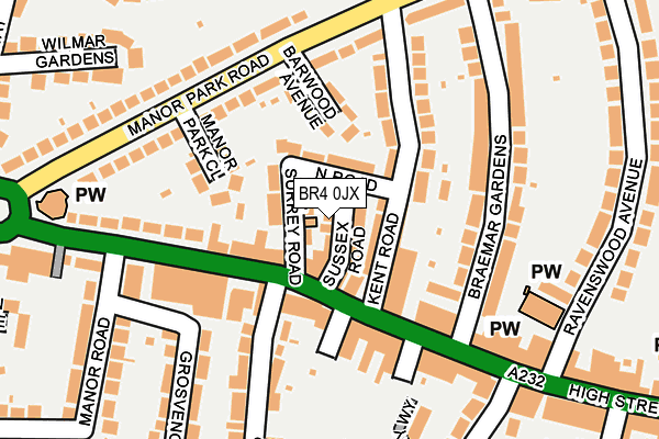 BR4 0JX map - OS OpenMap – Local (Ordnance Survey)