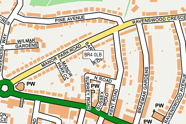 BR4 0LB map - OS OpenMap – Local (Ordnance Survey)