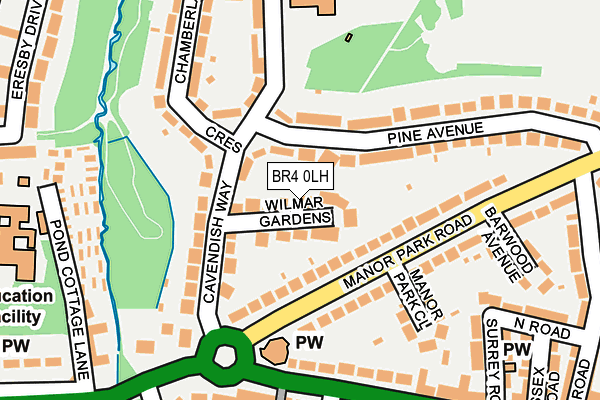 BR4 0LH map - OS OpenMap – Local (Ordnance Survey)
