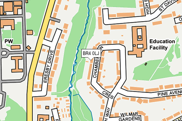 BR4 0LJ map - OS OpenMap – Local (Ordnance Survey)