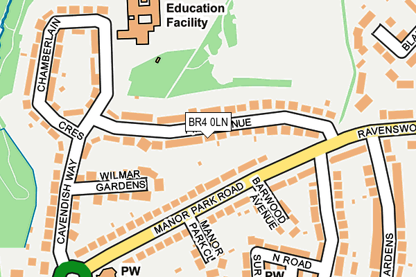 BR4 0LN map - OS OpenMap – Local (Ordnance Survey)