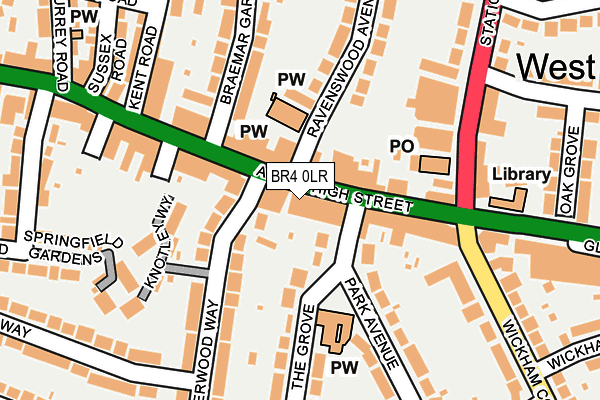 BR4 0LR map - OS OpenMap – Local (Ordnance Survey)