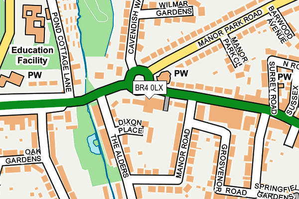 BR4 0LX map - OS OpenMap – Local (Ordnance Survey)